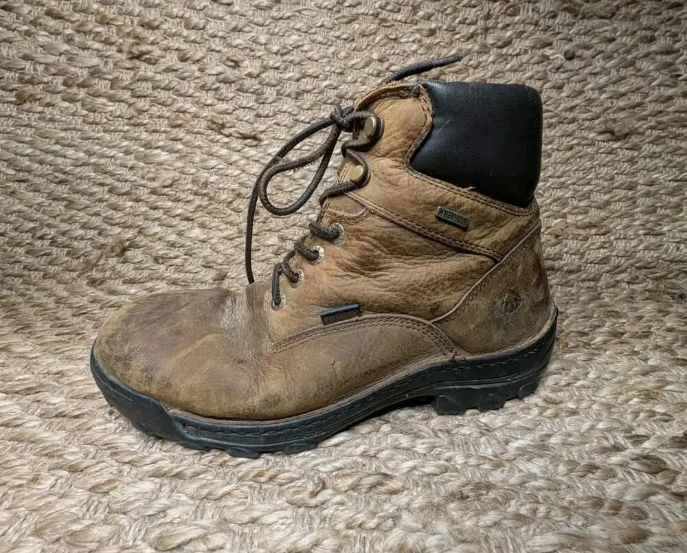Wolverine Durbin Brown Leather Waterproof Outdoor Work Boot Mens Size 10.5 EW